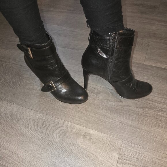 Nine West Platform Stiletto Leather Boot - Picture 1 of 8